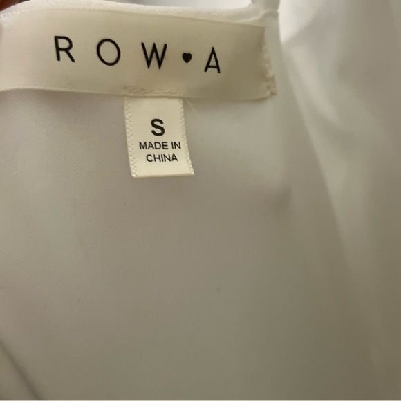 Row A Tiered White Mini Dress Small - Picture 2 of 3